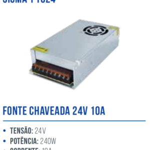 FONTE CHAVEADA 24V 10A SIGMA-F1024