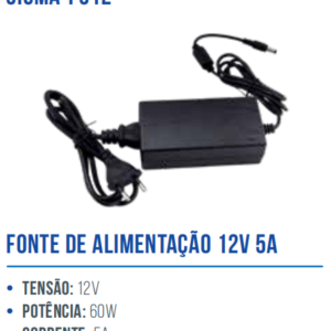 FONTE FECHADA 12V 5A SIGMA-F512