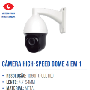 CÂMERA HIGH-SPEED DOME 4 EM 1 FULLHD LCSH-6020A