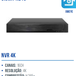 NVR IP 16 CANAIS 4K SIGMA-N216