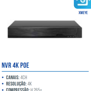 NVR IP POE 4 CANAIS 4K SIGMA-N204P