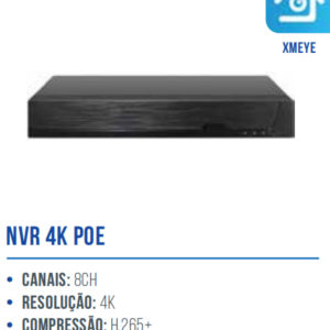 NVR IP POE 8 CANAIS 4K SIGMA-N208P