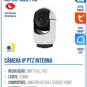 Câmera Robozinho Baba Eletronica Ptz 340° Wifi Full Hd