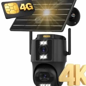 Camera De Segurança Solar 4g Lente Dupla Zoom 4k Colorida